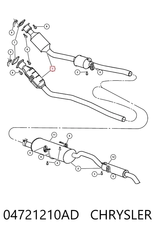 Catalizador 04721210AD Chrysler