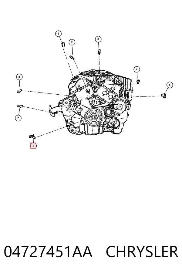 Sensor de cigüeñal 04727451AA Chrysler