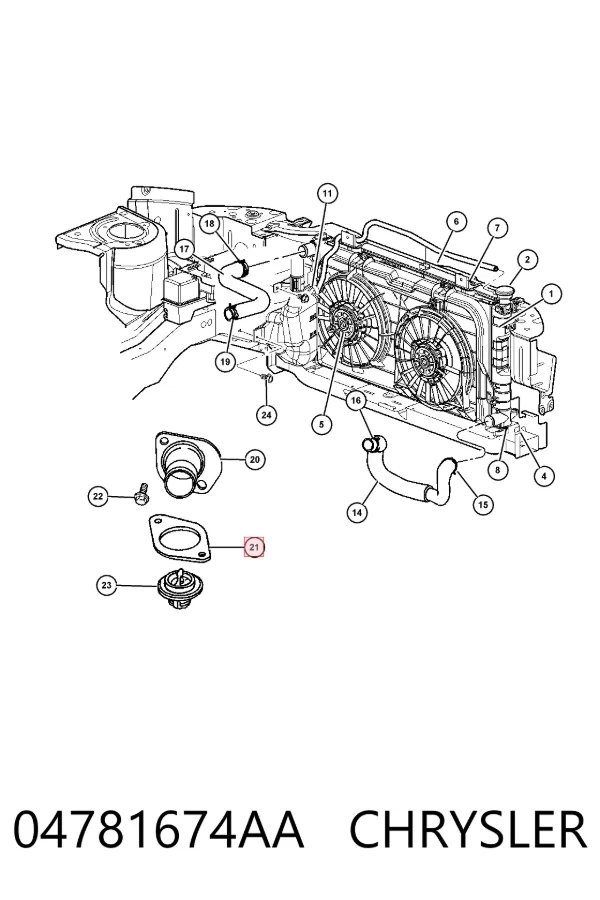 Junta de termostato Chrysler Voyager GRAND