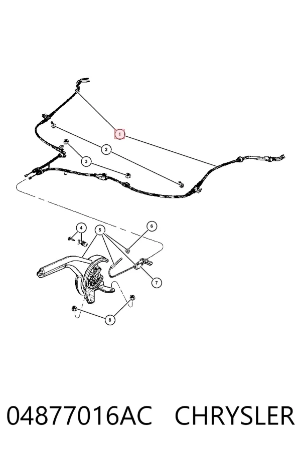 Cable de freno de mano trasero derecho Jeep Compass MK49