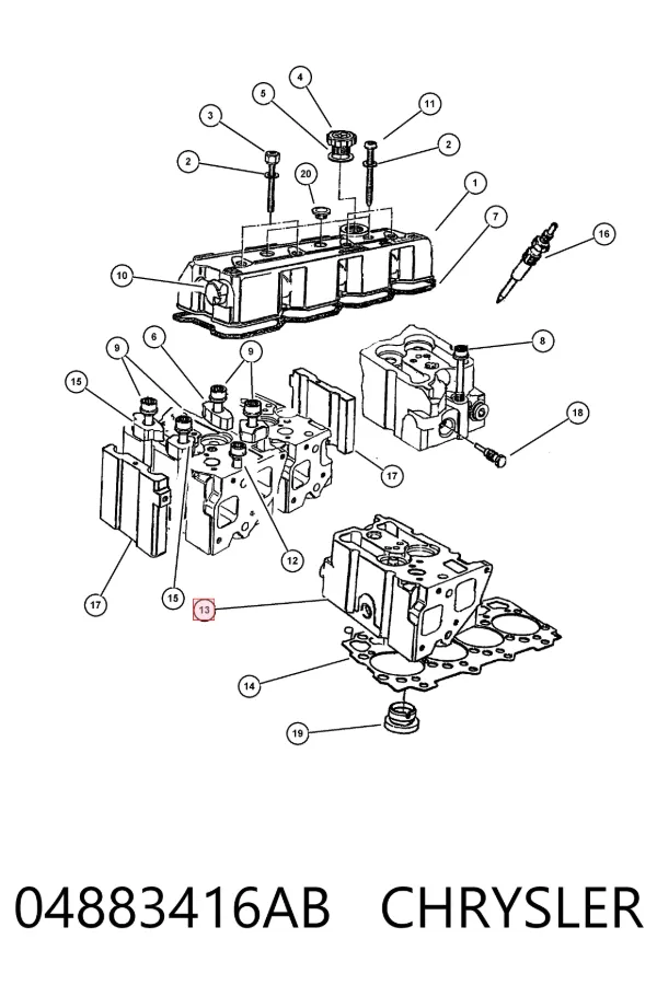 Culata 04883416AB Chrysler