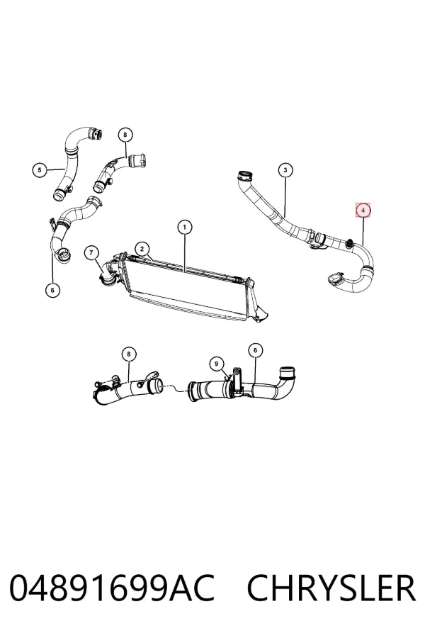 Tubo intercooler 04891699AC Chrysler