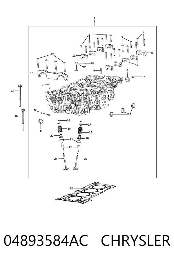 Junta de culata Jeep Wrangler JL