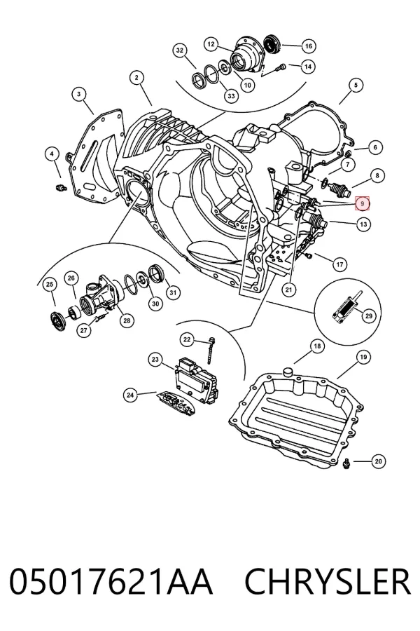 Condensador aire acondicionado 05017621AA Chrysler