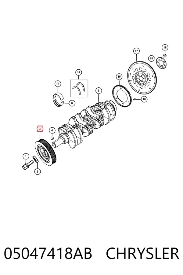 Polea de cigüeñal Jeep Compass MP