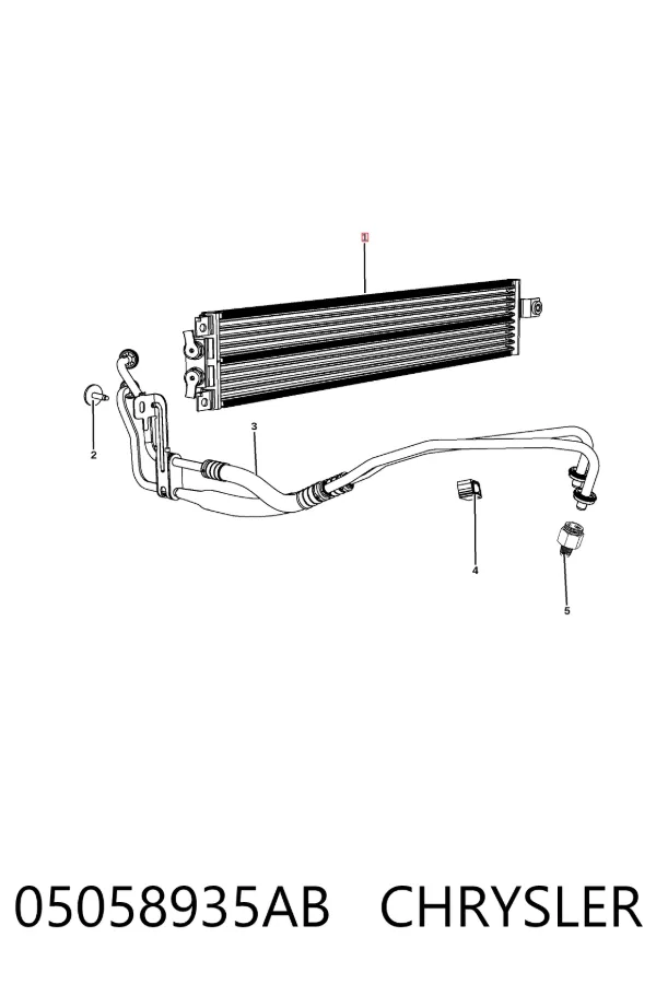 Radiador de refrigeración de la transmisión 05058935AB Chrysler