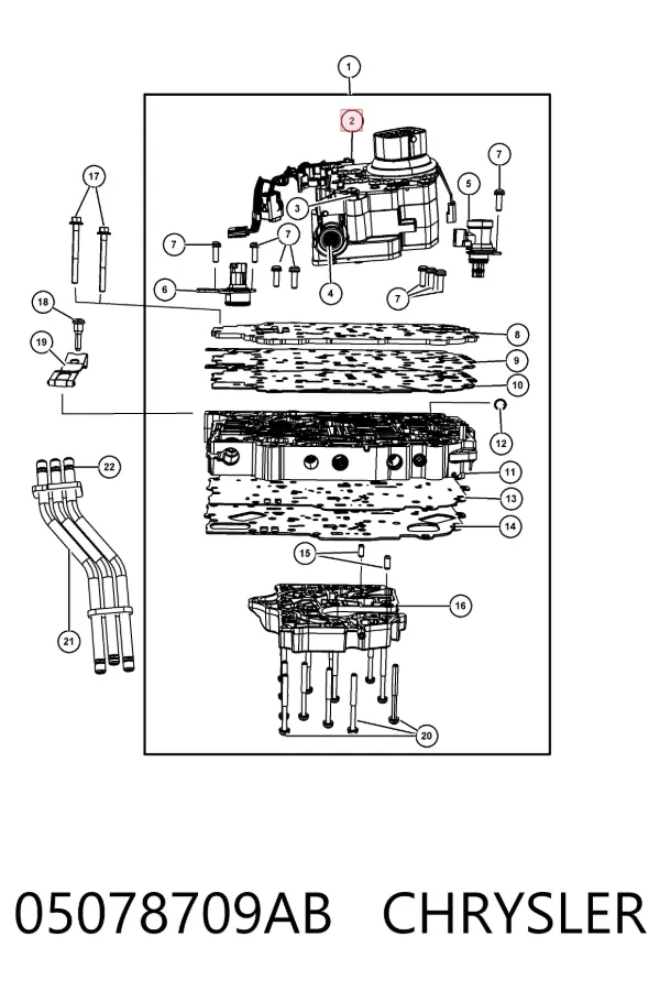 Solenoide de transmisión automática K05078709AB Fiat/Alfa/Lancia