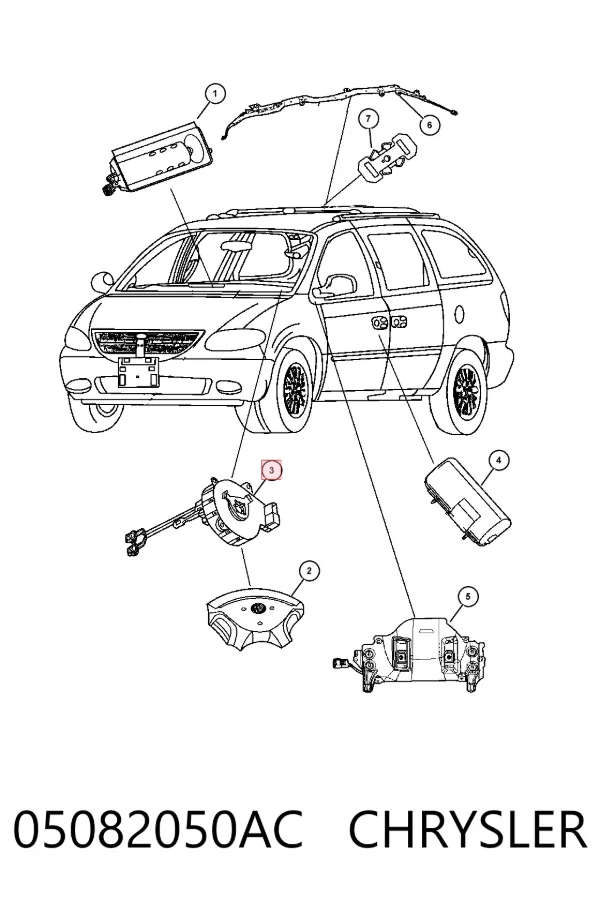 Anillo AIRBAG 05082050AC Chrysler