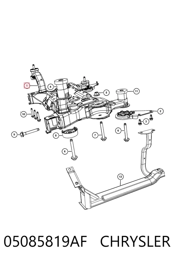 Puente delantero 05085819AF Chrysler