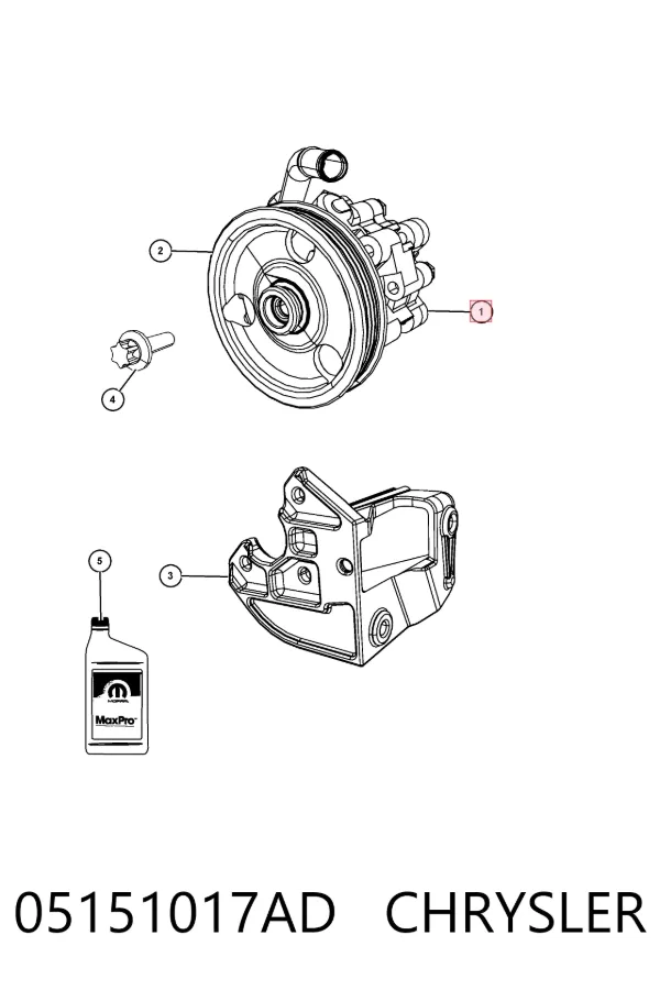 Bomba de dirección K05151017AD Fiat/Alfa/Lancia