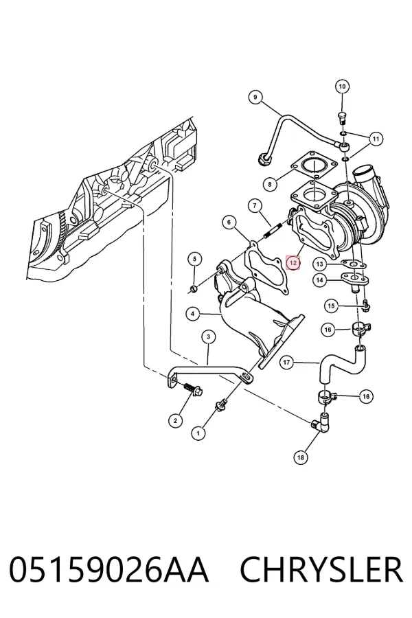 Turbocompresor K05083265AA Fiat/Alfa/Lancia
