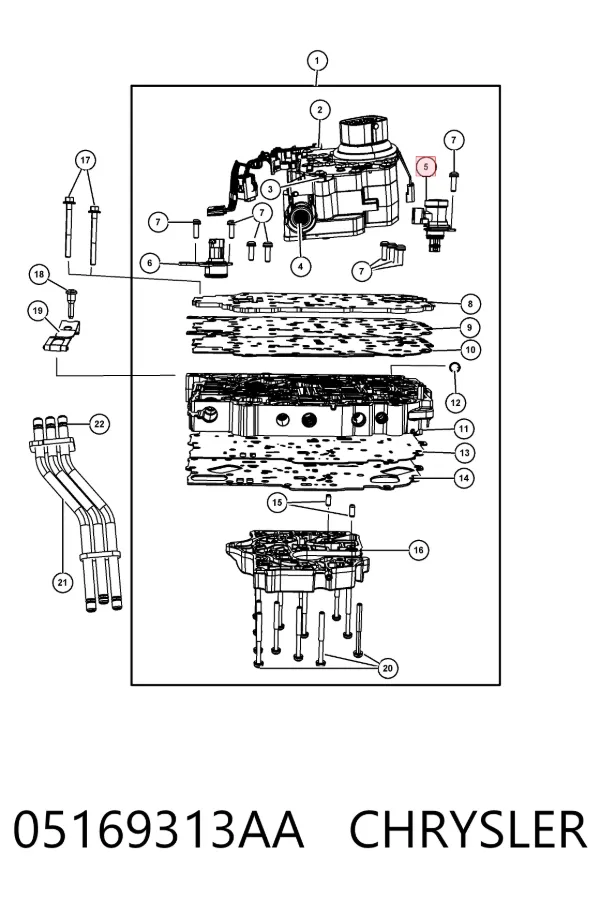 Solenoide de transmisión automática K05169313AA Fiat/Alfa/Lancia