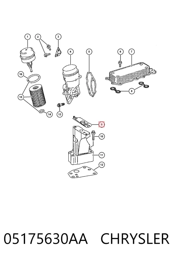 Junta de compresor K68053124AA Fiat/Alfa/Lancia