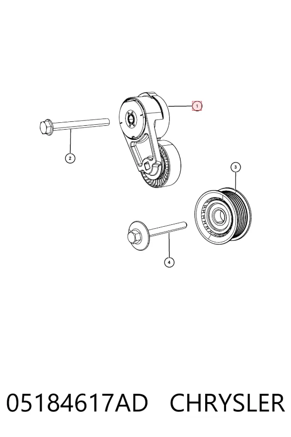 Tensor de correa poli V 05184617AD Chrysler