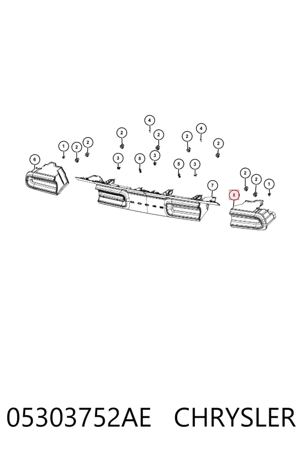 Piloto trasero derecho Dodge Caliber R/T