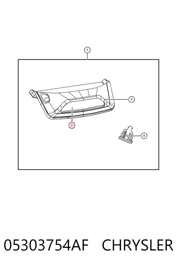 Tercera luz de freno 05303754AF Chrysler