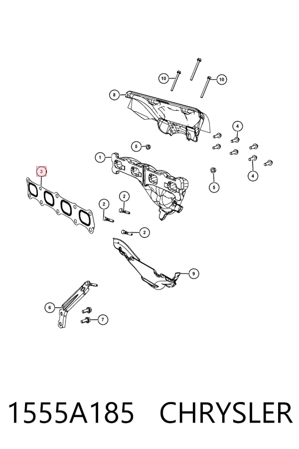 Junta colector escape 1555A185 Chrysler
