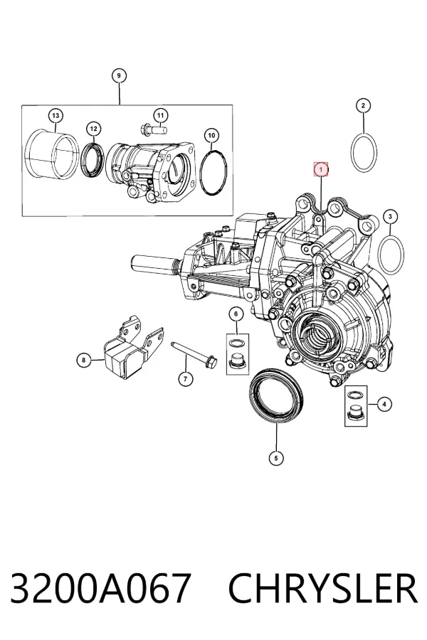 Caja de transferencia 3200A067 Chrysler