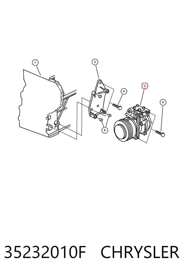 Compresor de aire acondicionado 35232010F Chrysler