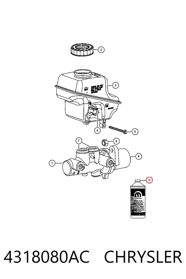 Liquido de frenos 4318080AC Chrysler