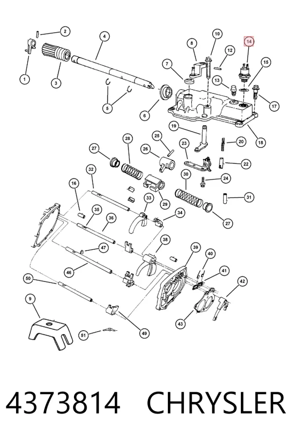 Sensor de marcha atrás 4373814 Chrysler