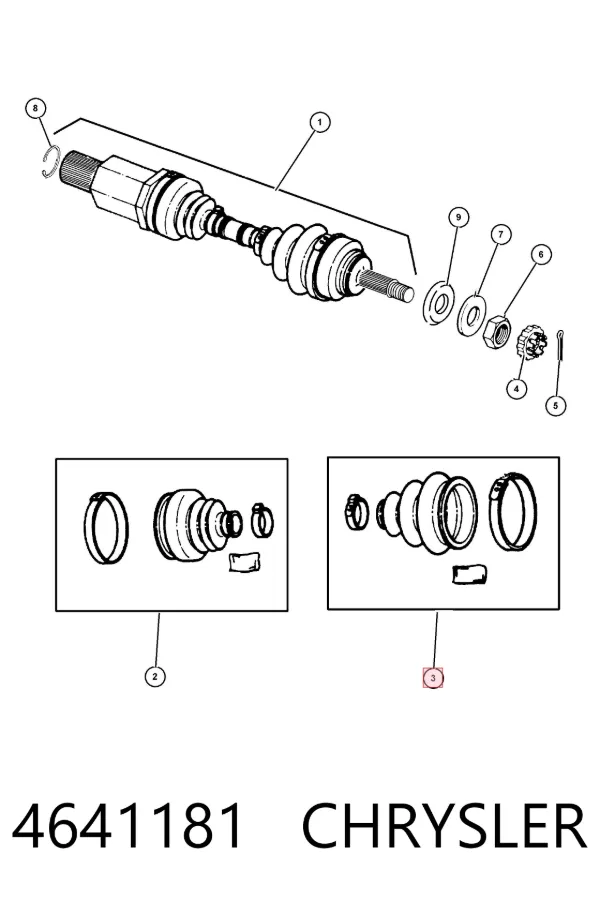 Fuelle de palier delantero exterior 4641181 Chrysler