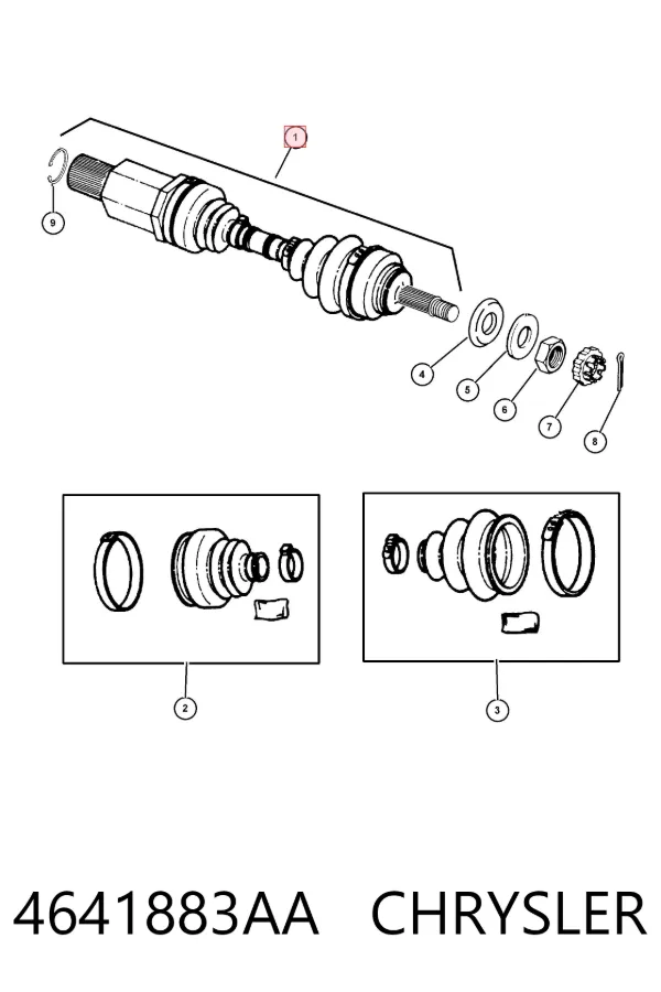 Junta homocinetica 4641883AA Chrysler