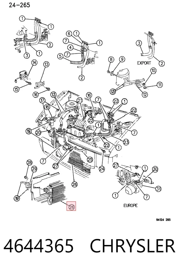 Condensador aire acondicionado Chrysler Voyager I ES