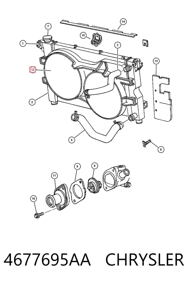 Ventilador del motor Chrysler Voyager GRAND