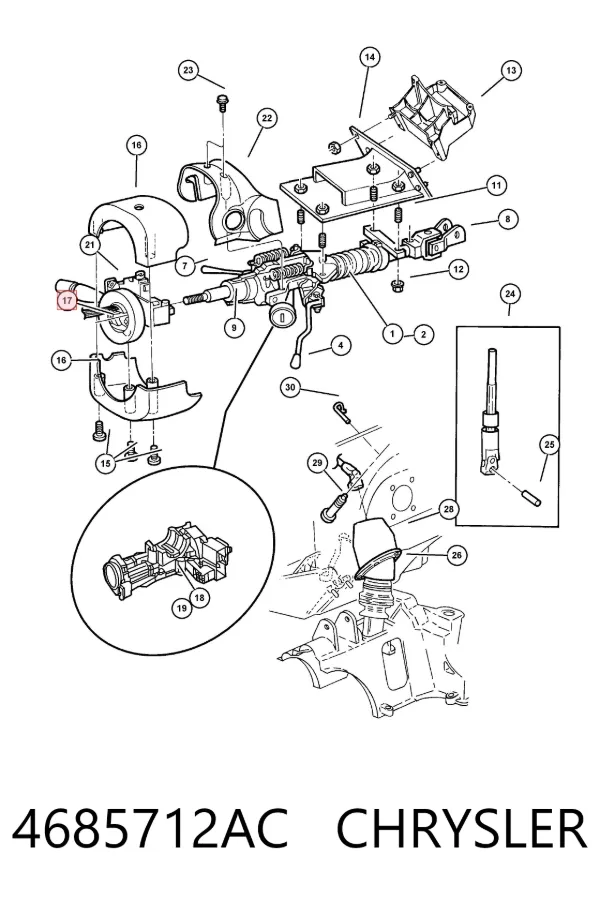 Anillo AIRBAG 4685712AC Chrysler