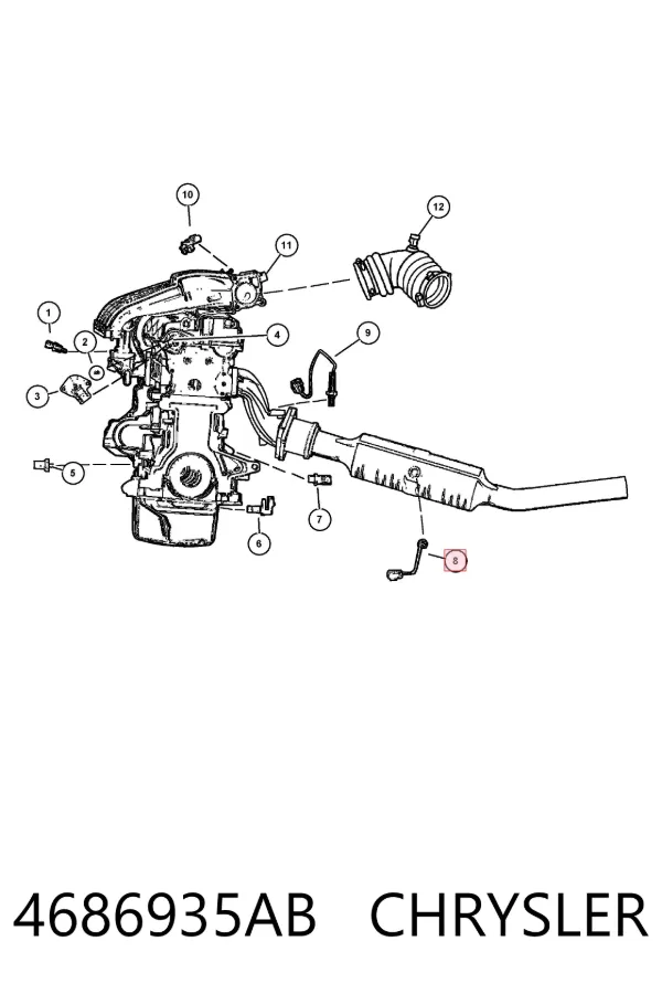 Sonda lambda 4686935AB Chrysler