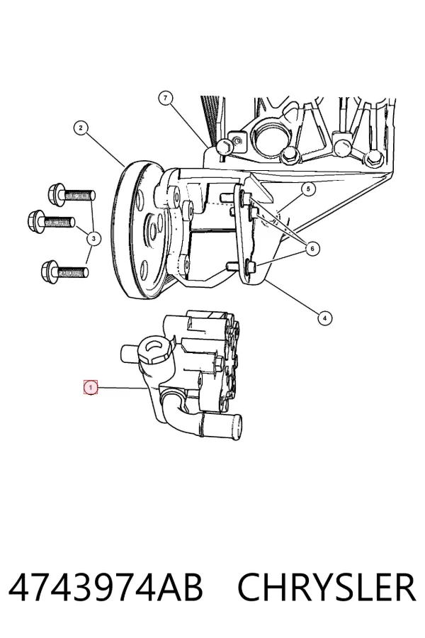 Bomba de dirección 4743974AB Chrysler