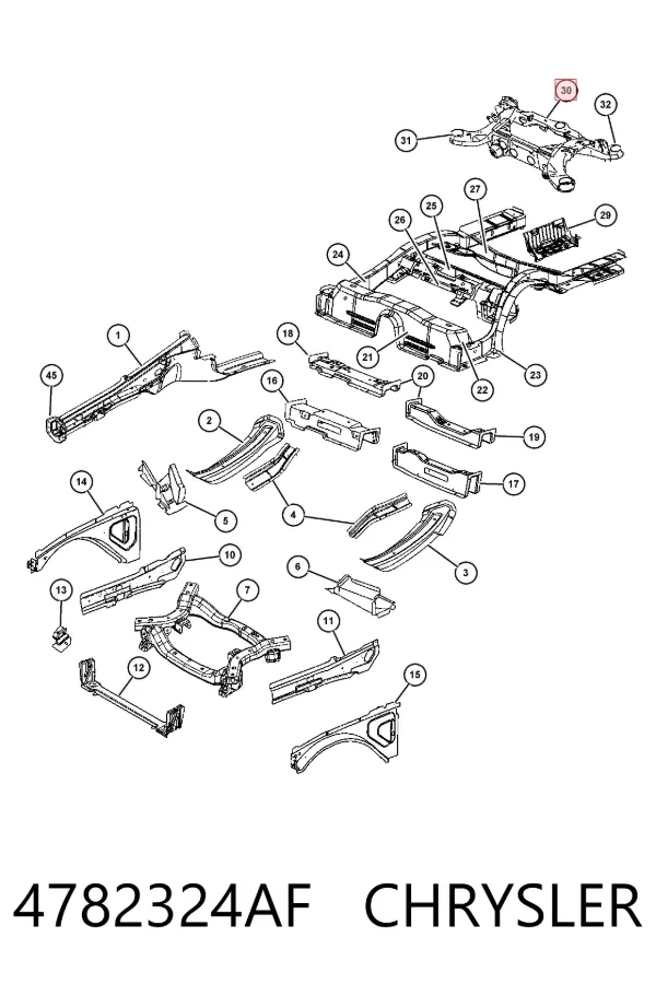 Puente trasero 4782324AF Chrysler