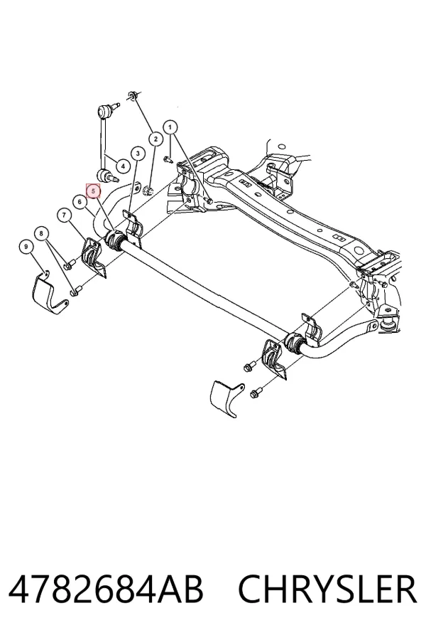 Buje de barra estabilizadora delantera 4782684AB Chrysler