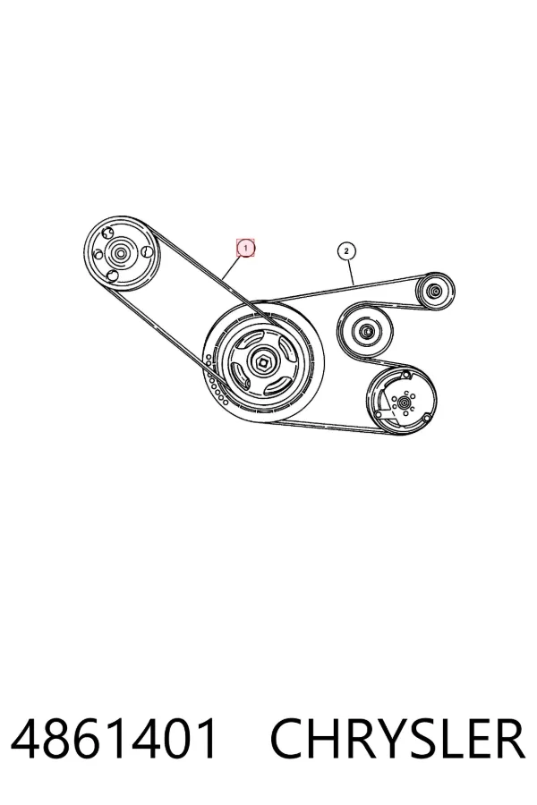 Correa de alternador 4861401 Chrysler