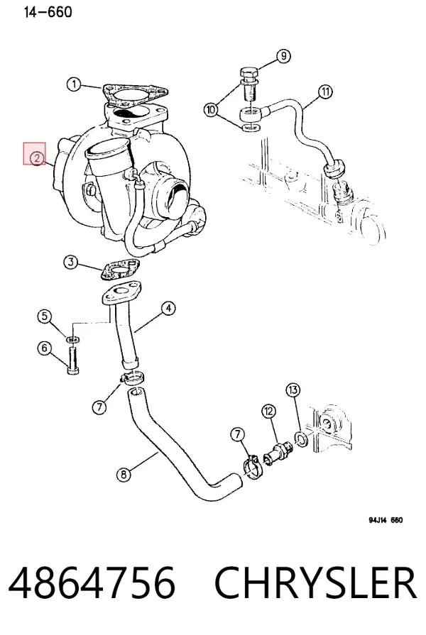 Turbocompresor 4864756 Chrysler