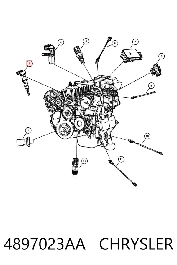 Sensor de árbol de levas 4897023AA Chrysler