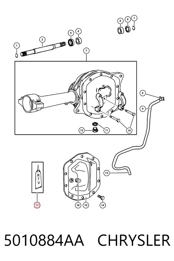 Sellador de silicona 5010884AA Chrysler