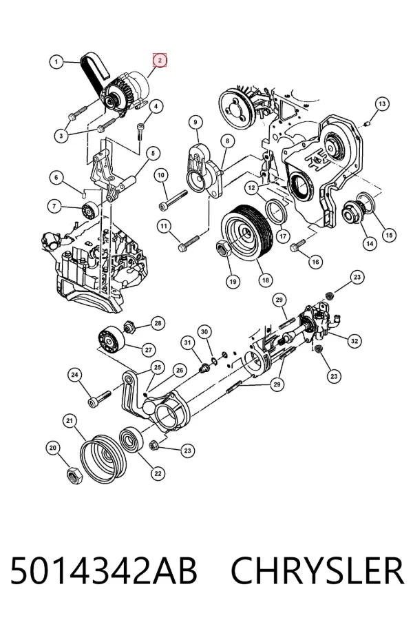 Alternador 5014342AB Chrysler