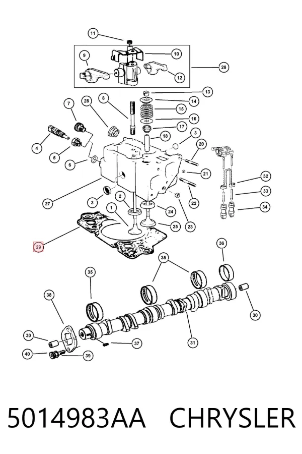 Junta de culata 5014983AA Chrysler