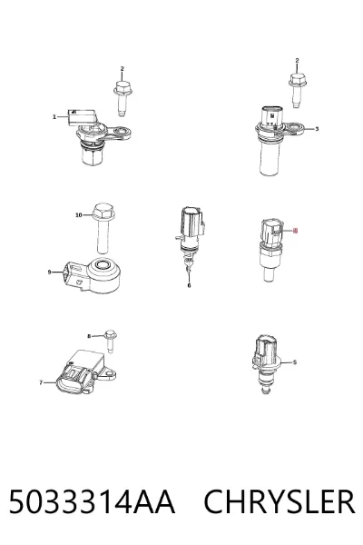 Sensor de temperatura de aceite del motor CHRYSLER 5033314AA