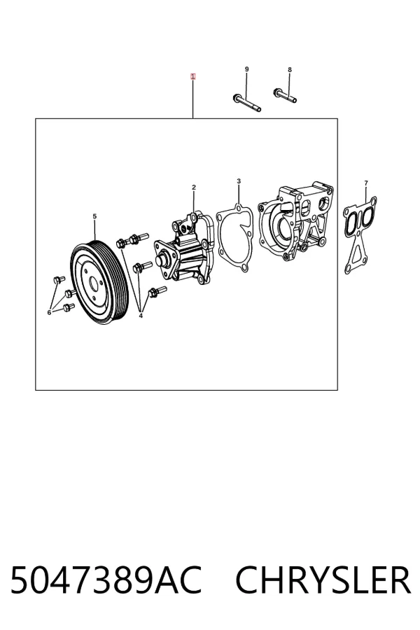 Bomba de agua 5047389AC Chrysler