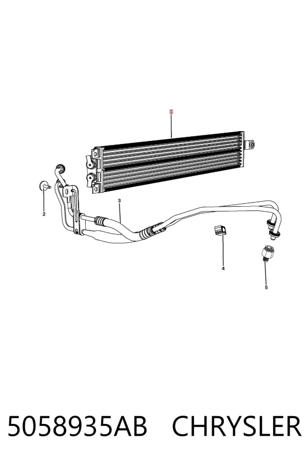 Radiador de refrigeración de la transmisión 5058935AB Chrysler