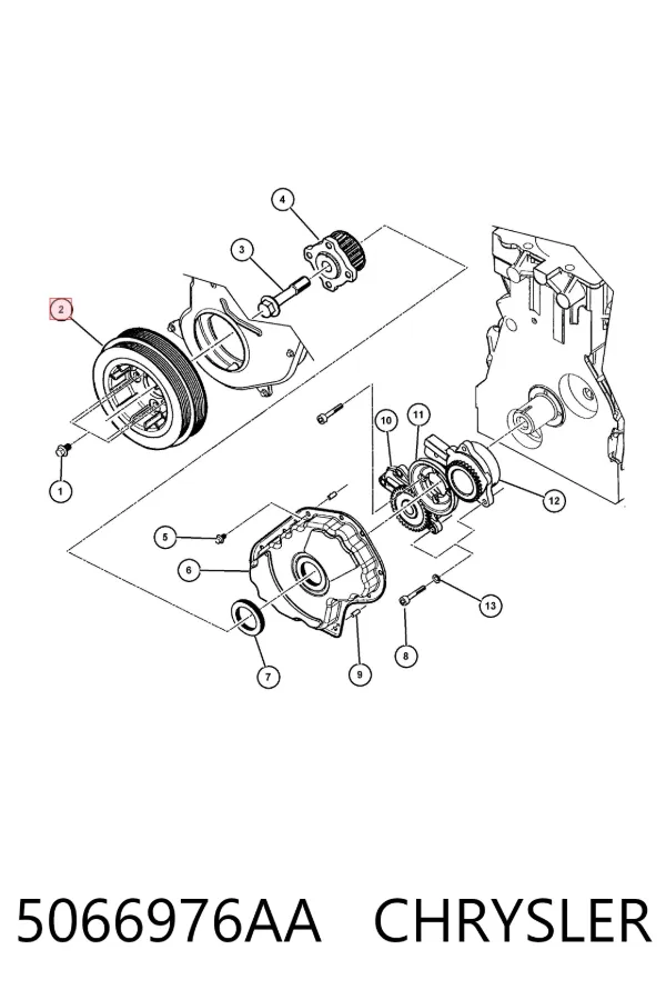 Polea de cigüeñal 5066976AA Chrysler
