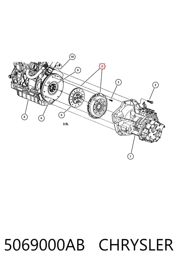 Embrague 5069000AB Chrysler