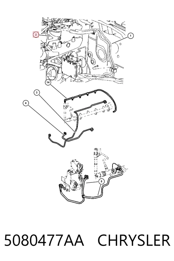 Filtro de combustible 5080477AA Chrysler