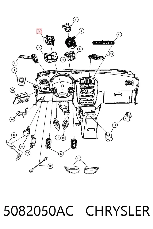 Anillo AIRBAG 5082050AC Chrysler