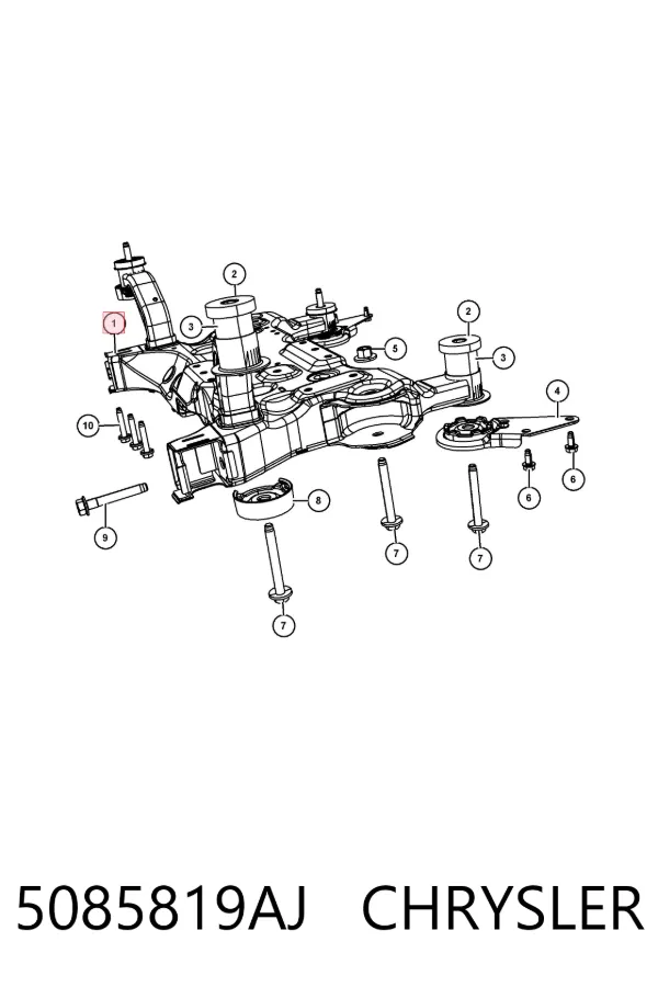 Puente delantero 5085819AJ Chrysler