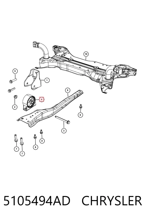 Soporte de motor delantero 5105494AD Chrysler