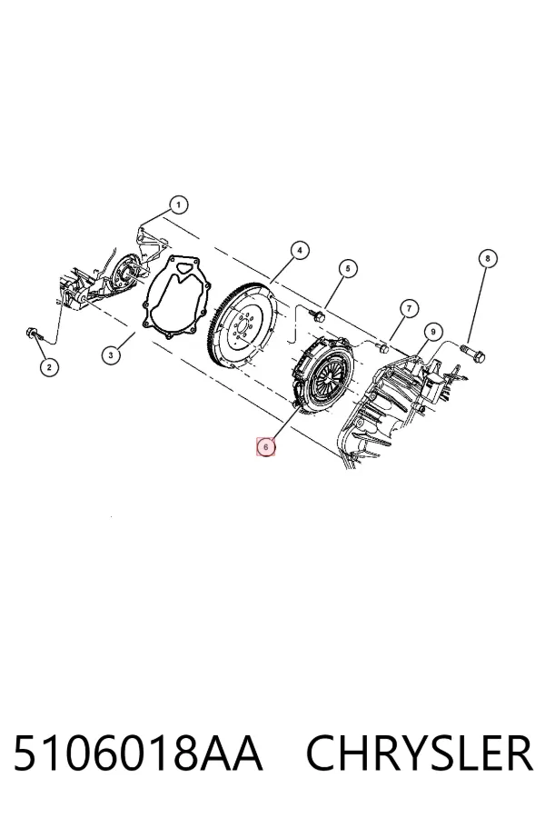 Embrague 5106018AA Chrysler